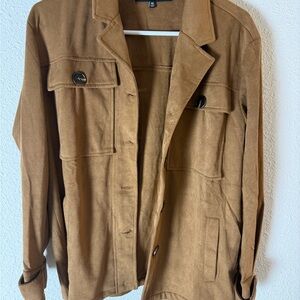 Kendall & Kylie Tan Shirt Jacket